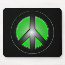 green peace sign mousepads by bashaa green peace sign mousepads