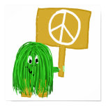 Green peace sign print
