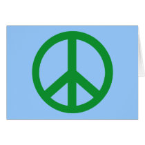 Green Peace Sign Products cards