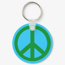 Green Peace Sign Products keychains
