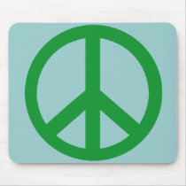 Green Peace Sign Products mousepads