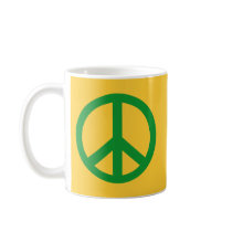 Green Peace Sign Products mugs