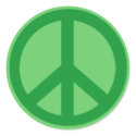 Green Peace Sign Products stickers by Scarebaby Green Peace Sign Products stickers