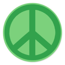 Green Peace Sign Products stickers by Scarebaby Green Peace Sign Products stickers