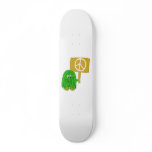 Green peace sign custom skate board