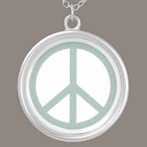 Green Peace Symbol - another version necklaces