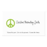 Green Peace Symbol Business Card