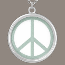 Green Peace Symbol necklaces