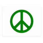 Green Peace Symbol Post Cards