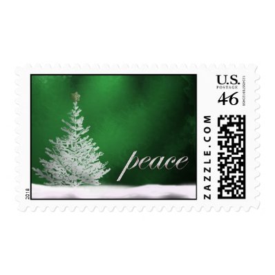 Green peaceful postage