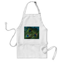 Green Peacock Feather Aprons