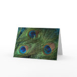 Green Peacock Feather Wedding cards