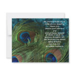 Green Peacock Wedding Custom Invite