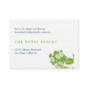 Green peacock wedding reception enclosure cards profilecard