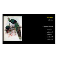 Green Peafowl, Pavo muticus, 1872 monograph of Pha Business Cards