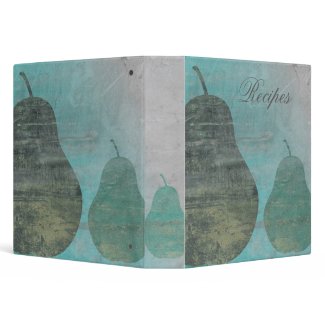 Green Pear Recipe Binder binder