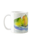 Green Pears Watercolor Mug
