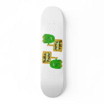 Green peddle power custom skateboard