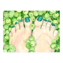 Green Pedicure Print by mozache Green Pedicure Print