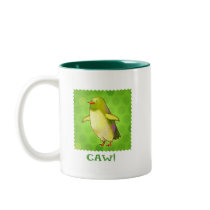 Green Penguin 2-Tone Mug(left handle)