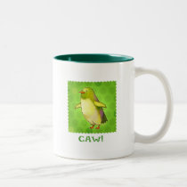 Green Penguin 2-Tone Mug(right handle)