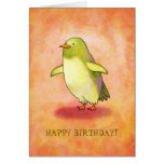 Green Penguin Greeting Card(customizable)