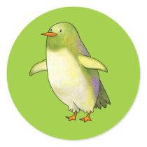 Green Penguin Small Stickers