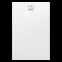 Green Pentacle Stationery stationery