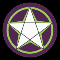 Green Pentacle Stickers stickers