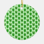 Green Peppers. Pattern. Christmas Ornament