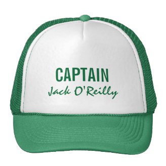 Green Personalized Captain Hat