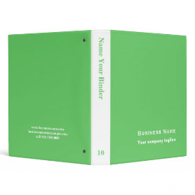 Green - Personalized Office Binders binder