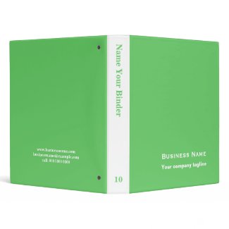 Green - Personalized Office Binders binder