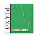 Green Piano Square Magnet magnet
