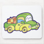 Green Pickup Truck Mouse Mats