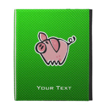 Green Pig iPad Folio Covers