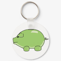 Green Pig Keychain by greenpig Green Pig Keychain