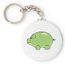Green Pig Keychain