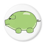 Green Pig Magnet
