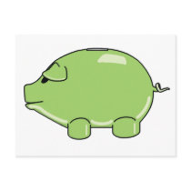 Green Pig Postcard by greenpig Green Pig Postcard