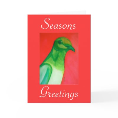 Green Pigeon Card by nature_art