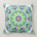 Green Pink Blue Circle Slices Kaleidoscope Pillows