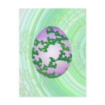 Green Pink & Purple Egg postcards