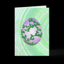 Green Pink & Purple Painted Egg cards