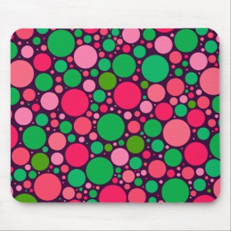 Green & Pink Spots Mousepad mousepad