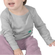 Green Pirate Skull 2-Sided Infant Longsleeve T-shirt