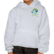 Green Pirate Skull 2-Sided Kids' Sweatshirts