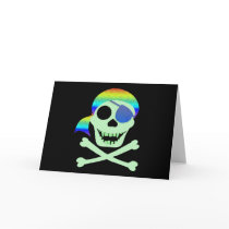 Green Pirate Skull Cards