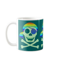 Green Pirate Skull Mugs