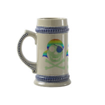 Green Pirate Skull Steins Coffee Mug